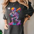 Skelton Playing Baseball Halloween Baseball Drip Boys Kids Women's Comfort Colors T-Shirt Pepper Skelton Playing Baseball Halloween Baseball Drip Boys Kids Women's Comfort Colors T-Shirt Pepper
