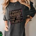 I Snack Harder Than Your Team Plays Baseball Mom Women's Comfort Colors T-Shirt Pepper I Snack Harder Than Your Team Plays Baseball Mom Women's Comfort Colors T-Shirt Pepper