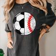 Soccer Baseball Player Soccer Baseball Mom Women's Comfort Colors T-Shirt Pepper