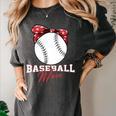 Softball Baseball Mom Floral Tee Mother's Day Premium Women's Comfort Colors T-Shirt Pepper
