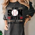 If My Son Hits I Will Yell Loud Baseball Mom Women's Comfort Colors T-Shirt Pepper If My Son Hits I Will Yell Loud Baseball Mom Women's Comfort Colors T-Shirt Pepper