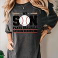 My Son Plays Baseball Nothing Scares Me Baseball Mom Women's Comfort Colors T-Shirt Pepper