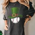 St Patricks Day Shamrock Baseball Saint Paddy's Kids Boys Women's Comfort Colors T-Shirt Pepper