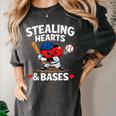 Stealing Hearts & Bases Valentine’s Day Baseball Love Women's Comfort Colors T-Shirt Pepper Stealing Hearts & Bases Valentine’s Day Baseball Love Women's Comfort Colors T-Shirt Pepper