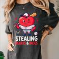 Stealing Hearts And Bases Baseball Player Valentine's Day Women's Comfort Colors T-Shirt Pepper Stealing Hearts And Bases Baseball Player Valentine's Day Women's Comfort Colors T-Shirt Pepper