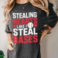 Stealing Hearts Like I Steal Bases Cute Baseball Kids Women's Comfort Colors T-Shirt Pepper Stealing Hearts Like I Steal Bases Cute Baseball Kids Women's Comfort Colors T-Shirt Pepper
