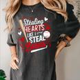 Stealing Hearts Like I Steal Bases Softball Baseball Batter Women's Comfort Colors T-Shirt Pepper Stealing Hearts Like I Steal Bases Softball Baseball Batter Women's Comfort Colors T-Shirt Pepper