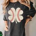 StPatrick’s Day Irish Shenanigans Baseball Fan Shamrock Tee Women's Comfort Colors T-Shirt Pepper