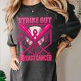 Strike Out Breast Cancer Baseball Ice Cream Drip Women's Comfort Colors T-Shirt Pepper Strike Out Breast Cancer Baseball Ice Cream Drip Women's Comfort Colors T-Shirt Pepper