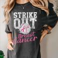 Strike Out Breast Cancer Baseball Warrior Women's Comfort Colors T-Shirt Pepper Strike Out Breast Cancer Baseball Warrior Women's Comfort Colors T-Shirt Pepper