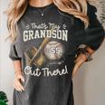 That's My Grandson Out There Jersey Number 55 Baseball Women's Comfort Colors T-Shirt Pepper