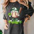 Toddler Baseball Drip Ice Cream Boys Kids St Patricks Day Women's Comfort Colors T-Shirt Pepper