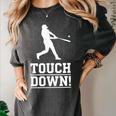 Touchdown Baseball Football Sports Women's Comfort Colors T-Shirt Pepper Touchdown Baseball Football Sports Women's Comfort Colors T-Shirt Pepper