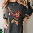 Ugly Christmas Sweater Gingerbread Baseball Toddler Kids Women's Comfort Colors T-Shirt Pepper Ugly Christmas Sweater Gingerbread Baseball Toddler Kids Women's Comfort Colors T-Shirt Pepper