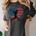 Valentines Baseball Batter Silhouette Heart Men Boys Kid Women's Comfort Colors T-Shirt Pepper