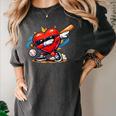 Valentines Day Baseball Dabbing Red Heart Love Boys Women's Comfort Colors T-Shirt Pepper Valentines Day Baseball Dabbing Red Heart Love Boys Women's Comfort Colors T-Shirt Pepper