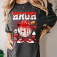 Valentines Day Baseball Drip Boys Bruh Ice Cream Toddler Kid Women's Comfort Colors T-Shirt Pepper