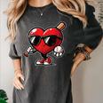 Valentines Day Baseball Heart Bat Sunglasses Men Boys Kids Women's Comfort Colors T-Shirt Pepper Valentines Day Baseball Heart Bat Sunglasses Men Boys Kids Women's Comfort Colors T-Shirt Pepper