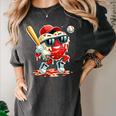 Valentines Day Heart Baseball Drip Ice Cream Boys Kids Men Women's Comfort Colors T-Shirt Pepper