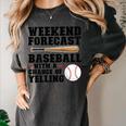 Weekend Forecast Baseball Baseball Mom Women's Comfort Colors T-Shirt Pepper Weekend Forecast Baseball Baseball Mom Women's Comfort Colors T-Shirt Pepper