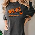Wolves Baseball Team Baseball Mom Wolf Sports School Spirit Women's Comfort Colors T-Shirt Pepper