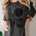 Women's Baseball Softball Baseball Mom LOVE Baseball Women's Comfort Colors T-Shirt Pepper Women's Baseball Softball Baseball Mom LOVE Baseball Women's Comfort Colors T-Shirt Pepper