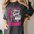 Women's Play Like A Girl Softball Baseball Girls Women's Comfort Colors T-Shirt Pepper