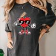 Women's Valentines Day Heart Baseball Player Sports Boys Kids Men Women's Comfort Colors T-Shirt Pepper