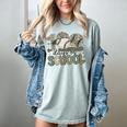 100 Days Of School Baseball Camo Celebration Women's Comfort Colors T-Shirt Denim