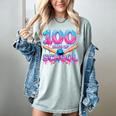 100 Days Of School Baseball Dripping Ice Cream 100th Day Women's Comfort Colors T-Shirt Denim 100 Days Of School Baseball Dripping Ice Cream 100th Day Women's Comfort Colors T-Shirt Denim