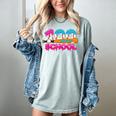 100 Days Of School Baseball Ice Cream Drip For Teacher Kid Women's Comfort Colors T-Shirt Denim