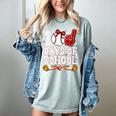 100 Days Of School Cute Bow Baseball Boy Girl Teacher Women's Comfort Colors T-Shirt Denim
