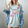 100 Days Of School Ice Cream Drip Baseball 100 Days Smarter Women's Comfort Colors T-Shirt Denim