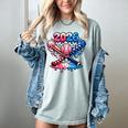 2026 American Flag Baseball Ice Cream Drip Bats Boys Women's Comfort Colors T-Shirt Denim 2026 American Flag Baseball Ice Cream Drip Bats Boys Women's Comfort Colors T-Shirt Denim