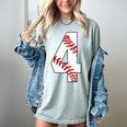 4 Laces 4th Birthday Boy Four Years Baseball Mom T-Shirt Women's Comfort Colors T-Shirt Denim