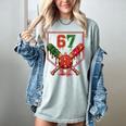 67 Baseball Drip Christmas Meme Six Seven Gen Alpha Slang Women's Comfort Colors T-Shirt Denim