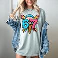 67 Baseball Ice Cream Drip Player Women's Comfort Colors T-Shirt Denim