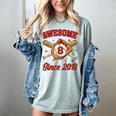8 Year Old Boys Awesome Since 2018 Baseball Birthday Women's Comfort Colors T-Shirt Denim