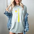 American Flag Baseball Mom Team Women's Comfort Colors T-Shirt Denim American Flag Baseball Mom Team Women's Comfort Colors T-Shirt Denim