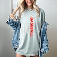American Flag Baseball Team Baseball Player Baseball Women's Comfort Colors T-Shirt Denim