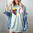 Autism Baseball Heart Autism Puzzle Baseball Mom Women's Comfort Colors T-Shirt Denim Autism Baseball Heart Autism Puzzle Baseball Mom Women's Comfort Colors T-Shirt Denim