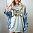 Baseball 100th Day Of School Camouflage Women's Comfort Colors T-Shirt Denim Baseball 100th Day Of School Camouflage Women's Comfort Colors T-Shirt Denim