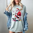Baseball Christmas Santa Claus Batter Baseball Drip Women's Comfort Colors T-Shirt Denim Baseball Christmas Santa Claus Batter Baseball Drip Women's Comfort Colors T-Shirt Denim