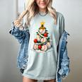 Baseball Christmas Tree Lights Santa Sport Player Lover Xmas Women's Comfort Colors T-Shirt Denim