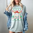Baseball Christmas Ugly Sweater Santa Sport Men Kids Women's Comfort Colors T-Shirt Denim