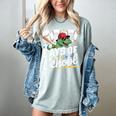 Baseball Dinosaur 100 Days Of School Kids Theme Women's Comfort Colors T-Shirt Denim