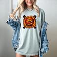 Baseball Drip Angry Lava Slime Ball Graphic Women's Comfort Colors T-Shirt Denim