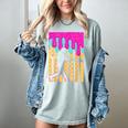 Baseball Drip Bat Boys Ice Cream American Flag 4th Of July Women's Comfort Colors T-Shirt Denim Baseball Drip Bat Boys Ice Cream American Flag 4th Of July Women's Comfort Colors T-Shirt Denim