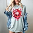Baseball Drip Ice Cream Sprinkles Valentines Day Baseball Women's Comfort Colors T-Shirt Denim