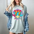 Baseball Drip Jersey Number 77 For Players & 77th Birthday Women's Comfort Colors T-Shirt Denim Baseball Drip Jersey Number 77 For Players & 77th Birthday Women's Comfort Colors T-Shirt Denim